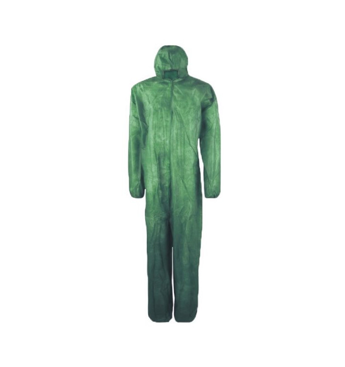 Combinaison TNT PP Capuche et Fermeture Eclair Taille XXL Vert (1 Uté) Combinaison TNT PP Capuche et Fermeture Eclair Taille XXL Vert (1 Uté)