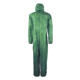 Combinaison TNT PP Capuche et Fermeture Eclair Taille XL Vert (1 Uté)