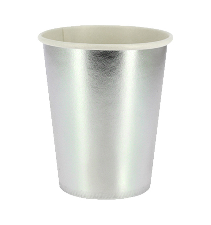 Gobelet Carton Argent 9Oz/240ml "Party" (10 Unités)