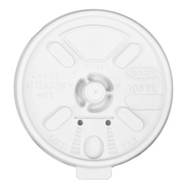 Couvercle "Lift n' Lock" PS Blanc Ø8,6cm (100 Utés)