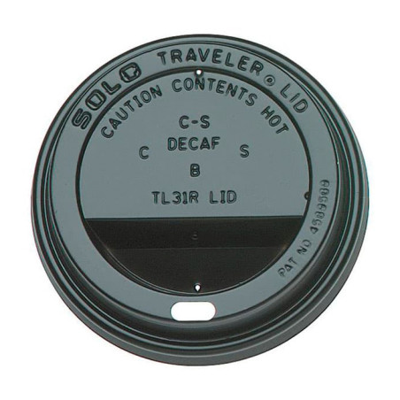 Deksel voor beker gat 6 en 8 Oz zwart Ø8,0cm (1000 stuks)