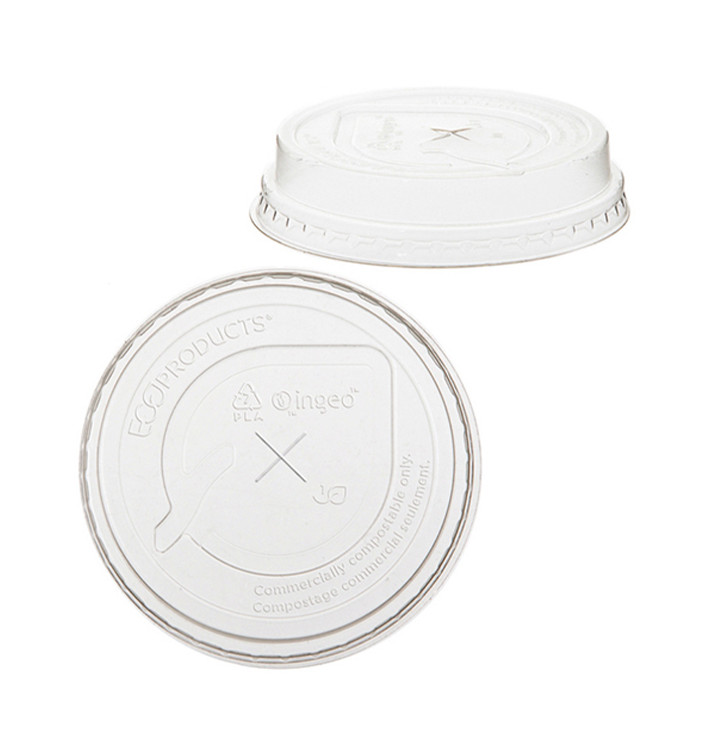 Couvercle Perforé PLA Gobelet Amidon de Maïs 205,295ml (1.000 Utés) Couvercle Perforé PLA Gobelet Amidon de Maïs 205,295ml (1.000 Utés)