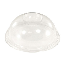Plastic koepel Deksel PLA transparant Ø9,5cm (100 stuks)