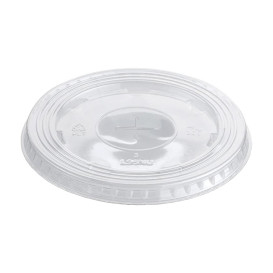 Plastic platte Deksel met kruis PET kristal Ø9,4cm (100 stuks) 