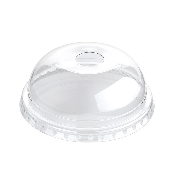 Courvercle Dôme avec Passage PET Transp. Ø9,4cm (1000 Unités) Courvercle Dôme avec Passage PET Transp. Ø9,4cm (1000 Unités)