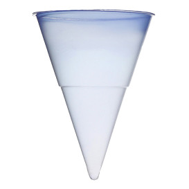 Cône bleuté en Plastique 115ml (200 Unités)