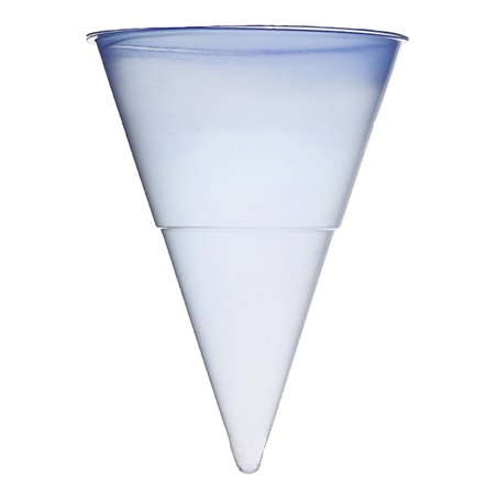 Plastic PP kegel voor water blauw 115 ml (200 stuks)