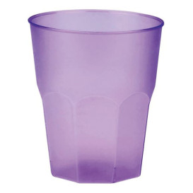 Verre Plastique "Frost" Violet PP 270ml (420 Unités)