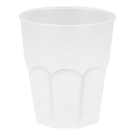 Plastic PP beker "Frost" wit 270ml (20 stuks) 
