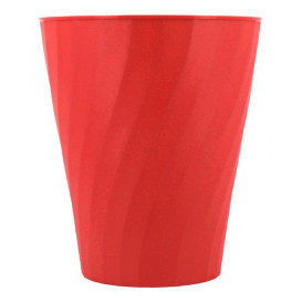 Plastic PP beker "X-Table" rood 320ml (8 stuks) 