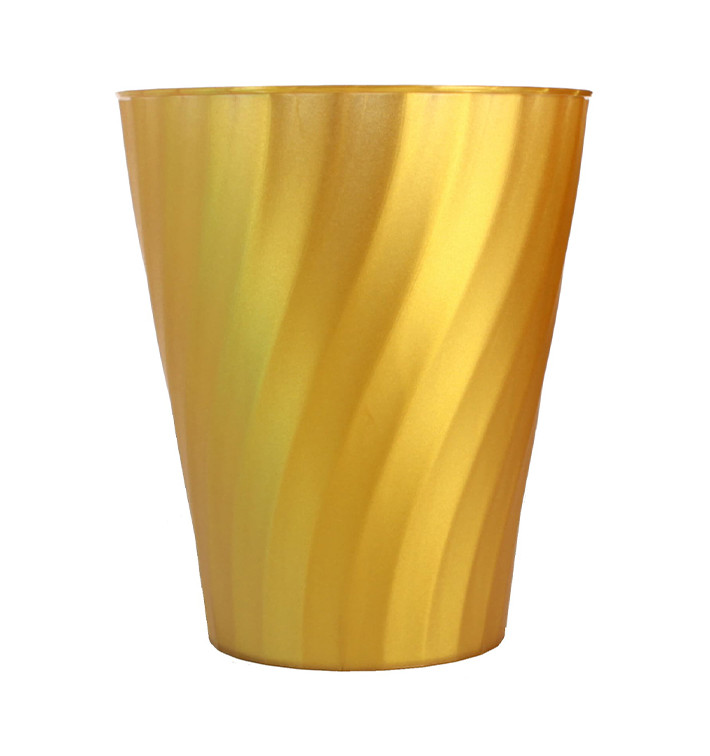 Plastic PP beker "X-Table" goud 320ml (128 stuks) Plastic PP beker "X-Table" goud 320ml (128 stuks)