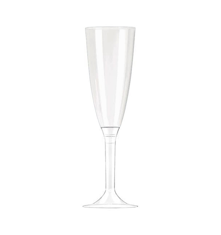 Flûte à Champagne Pied Transparent 100ml (10 Unités) Flûte à Champagne Pied Transparent 100ml (10 Unités)