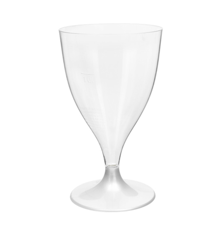 Flûte Plastique Vin Pied Blanc 200ml 2P (20 Utés) Flûte Plastique Vin Pied Blanc 200ml 2P (20 Utés)