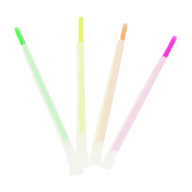 Pailles Emballées Fluorescentes  Ø6mm 20cm (1.000 Utés)