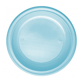 Assiette Plastique PS Creuse Bleu Clair Ø220mm (600 Unités)