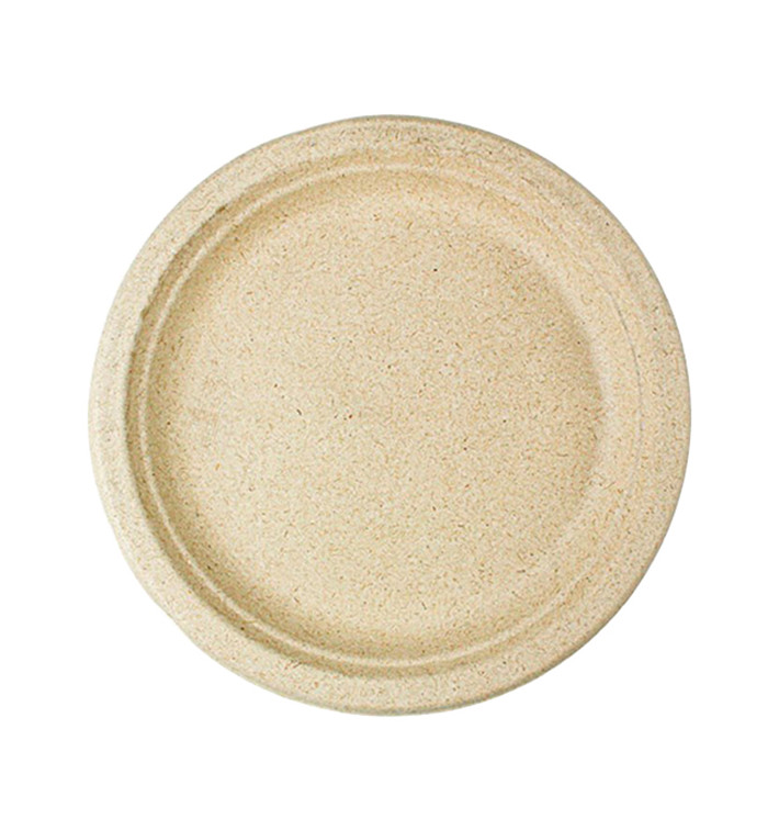 Assiette en Son de Blé Naturel Ø23cm (50 Unités) Assiette en Son de Blé Naturel Ø23cm (50 Unités)