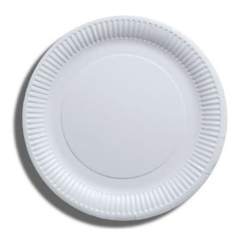 Assiette en Papier Blanc Biodégradable Ø23cm (1000 Utés)