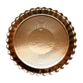 Papieren bord Rond vormig goud "Venus" 28cm (250 stuks) 