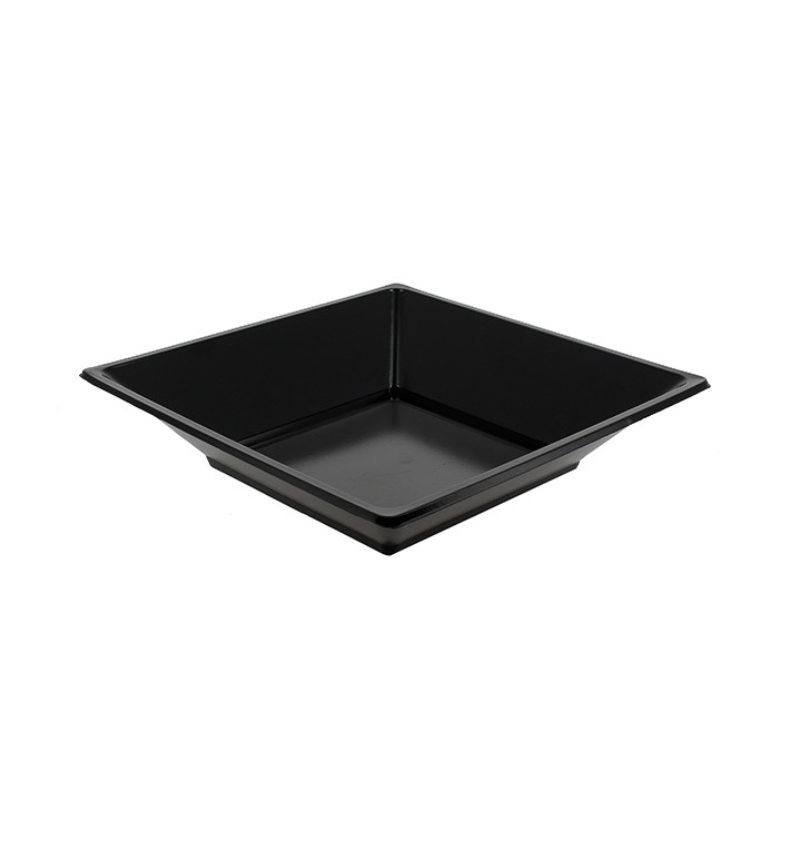 Assiette Plastique Carrée Creuse Noire 170mm (750 Utés) Assiette Plastique Carrée Creuse Noire 170mm (750 Utés)