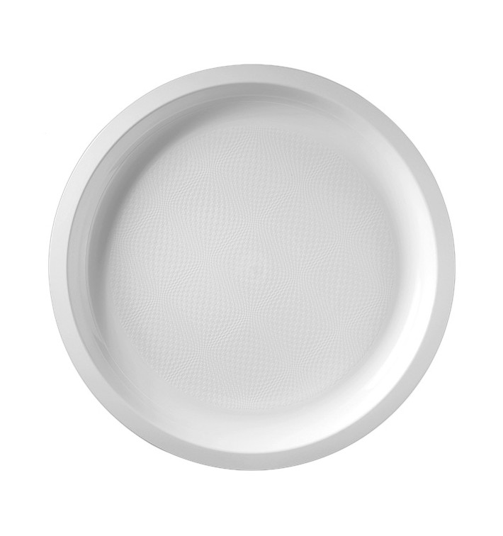 Assiette Plastique Réutilisable Blanc PP Ø290mm (300 Utés) Assiette Plastique Réutilisable Blanc PP Ø290mm (300 Utés)