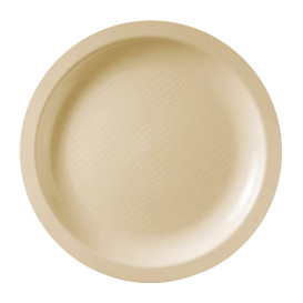 Plastic bord Plat crème "Rond vormig" PP Ø18,5 cm (600 stuks)