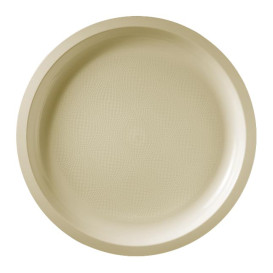 Assiette Plastique Réutilisable Creme PP Ø290mm (25 Utés)