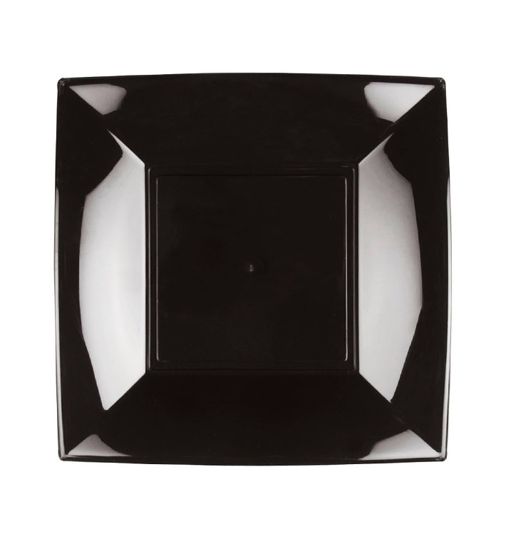 Plastic bord Plat zwart "Nice" PP 18 cm (25 stuks) Plastic bord Plat zwart "Nice" PP 18 cm (25 stuks)