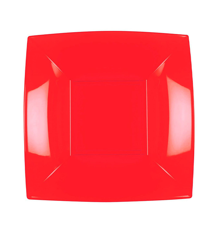Plastic bord Diep rood "Nice" PP 18 cm (25 stuks) Plastic bord Diep rood "Nice" PP 18 cm (25 stuks)
