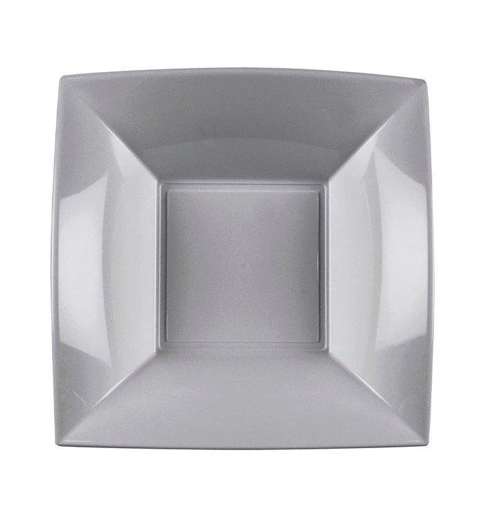 Assiette Plastique Réutilisable Creuse Gris PP 180mm (300 Utés) Assiette Plastique Réutilisable Creuse Gris PP 180mm (300 Utés)