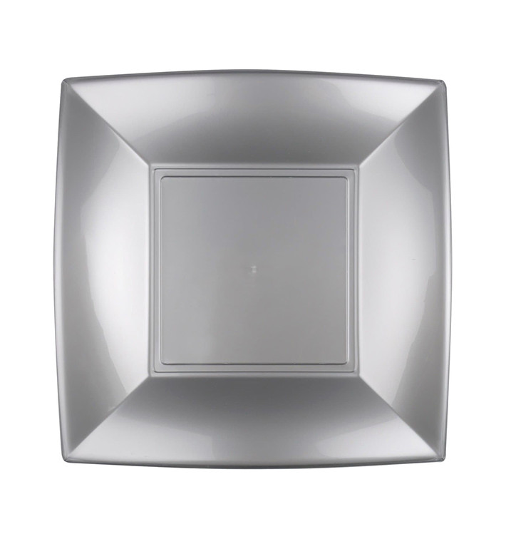 Assiette Plastique Réutilisable Plate Gris PP 230mm (300 Utés) Assiette Plastique Réutilisable Plate Gris PP 230mm (300 Utés)