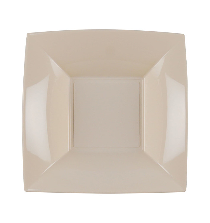 Plastic bord Diep beige "Nice" PP 18 cm (25 stuks) Plastic bord Diep beige "Nice" PP 18 cm (25 stuks)