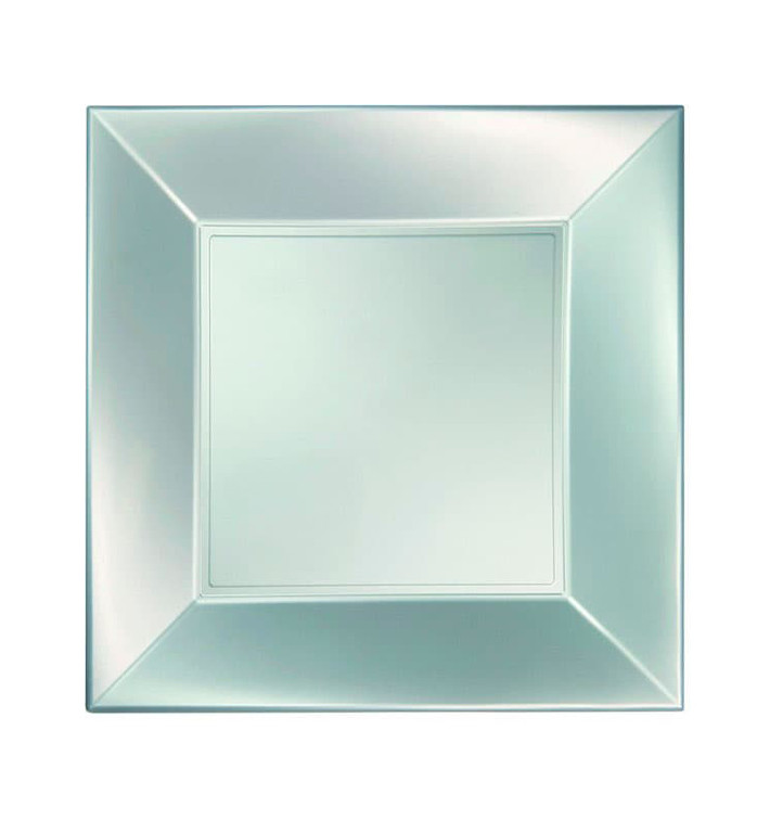 Assiette Plastique Réutilisable Plate Argenté Pearl PP 180mm (300 Utés) Assiette Plastique Réutilisable Plate Argenté Pearl PP 180mm (300 Utés)
