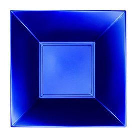Plastic bord Diep blauw "Nice" parel PP 18 cm (300 stuks)