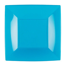 Assiette Plastique Réutilisable Plate Turquoise PP 180mm (300 Utés)