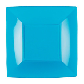 Assiette Plastique Réutilisable Plate Turquoise PP 230mm (300 Utés)