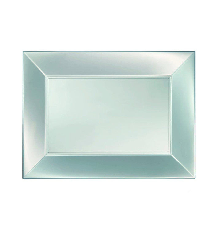Plateau Plastique Argenté Nice Pearl PP 280x190mm (240 Utés) Plateau Plastique Argenté Nice Pearl PP 280x190mm (240 Utés)