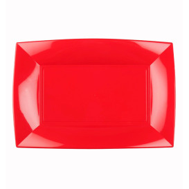 Plateau Plastique Rouge Nice PP 280x190mm (240 Utés)