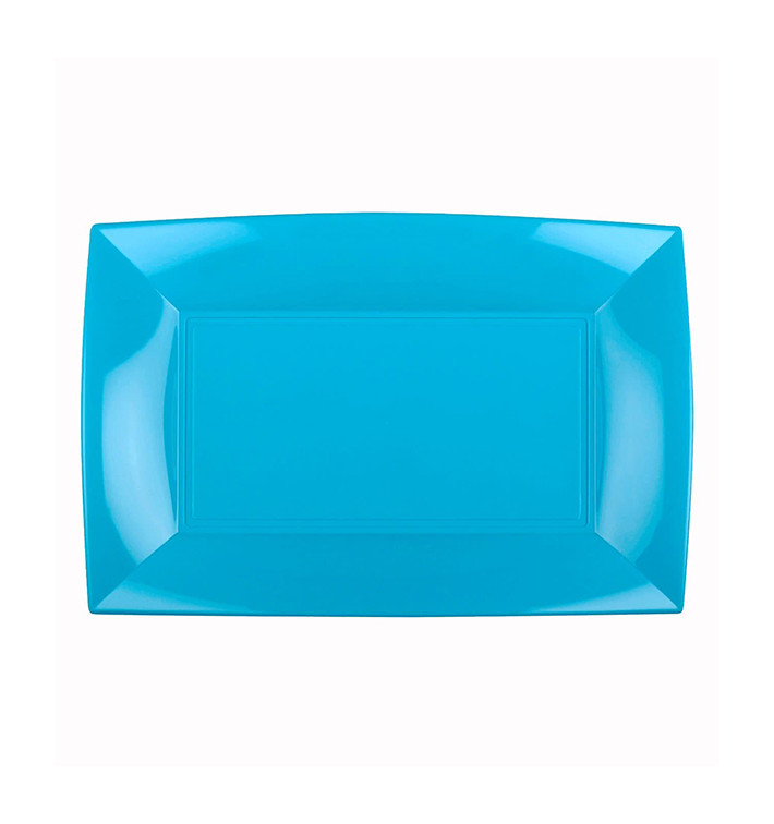 Plateau Plastique Turquoise Nice PP 280x190mm (12 Utés) Plateau Plastique Turquoise Nice PP 280x190mm (12 Utés)