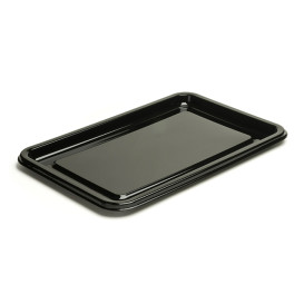 Plastic dienblad Rechthoekige vorm zwart 35X24 cm (10 stuks) 