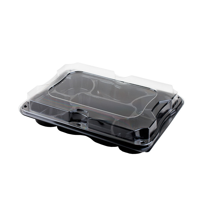 Plateau Plastique 7C avec Couvercle 35x24 cm (25 Utés) Plateau Plastique 7C avec Couvercle 35x24 cm (25 Utés)