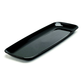 Plastic dienblad Rechthoekige vorm Hard zwart 17x45cm (5 stuks)