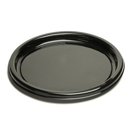Assiette en Plastique Rigide Noire 23 cm (25 Utés)