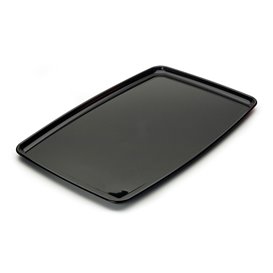 Plastic dienblad Hard Rechthoekige vorm zwart 30x45cm (25 stuks)