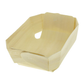 Houten steunplateau dienblad 14,0x9,5x5,0cm (50 stuks)