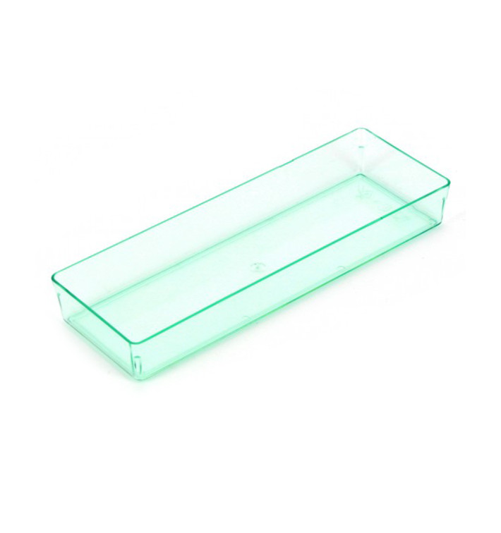 Plastic dienblad PS Rechthoekige vorm Water groen 13,1x4,6 cm (288 stuks) Plastic dienblad PS Rechthoekige vorm Water groen 13,1x4,6 cm (288 stuks)