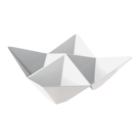 Verrine Dégustation Origami PS Blanc 103x103mm (25 Utés)