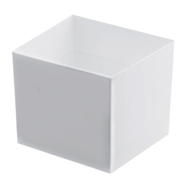 Proeving plastic kom PS "Cube" wit 60 ml (15 stuks) 