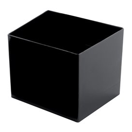 Proeving plastic kom PS "Cube" zwart 60 ml (15 stuks) 