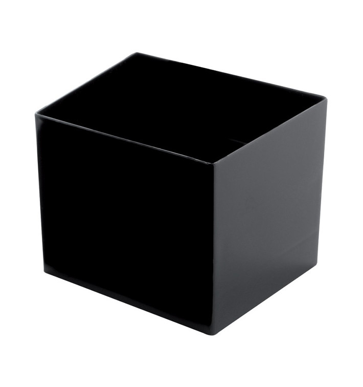 Proeving plastic kom PS "Cube" zwart 60 ml (15 stuks) Proeving plastic kom PS "Cube" zwart 60 ml (15 stuks)