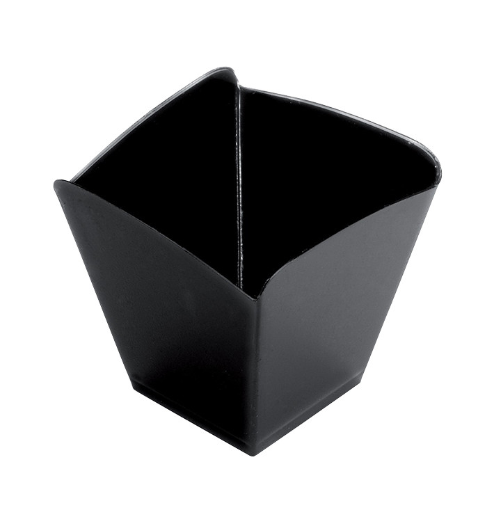 Plastic PS proefbeker "Onda" zwart 100 ml (25 stuks) Plastic PS proefbeker "Onda" zwart 100 ml (25 stuks)